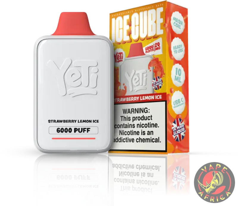 Yeti Ice Cube 6000 Puff - Strawberry Lemon