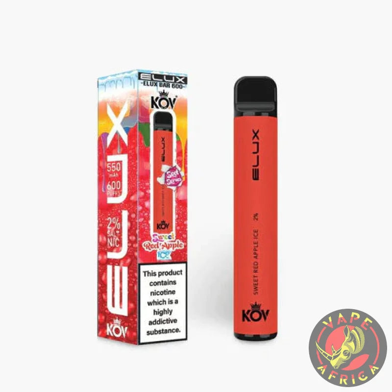 Elux Bar 600 Puffs Sweet Series Disposable Vape Device Sweet Red Apple Ice