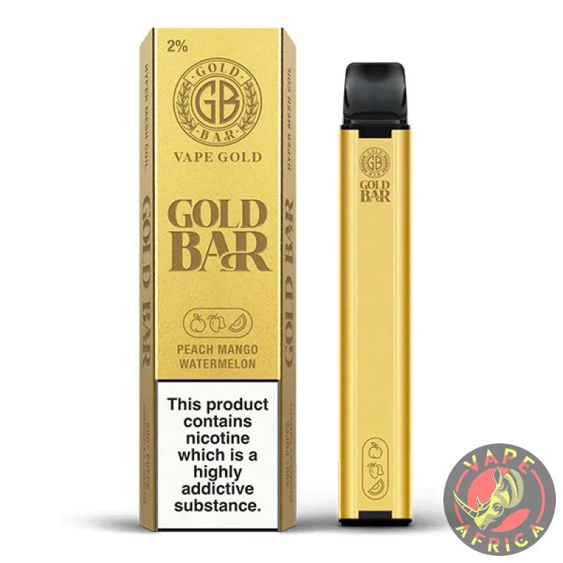 Gold Bar Disposable Vape - Peach Mango Watermelon